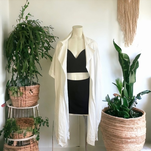 ISSEY MIYAKE IKKO TANAKA DUSTER LINEN VINTAGE JAPON 1996 COLLECTION WOMEN SIZE 6 - Picture 8 of 17